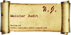 Weixler Judit névjegykártya